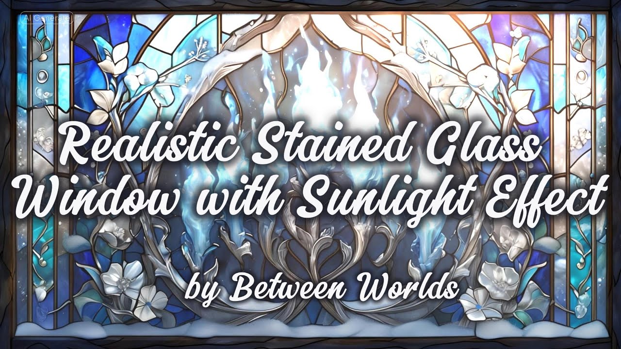 Silent Winter Stained Glass Window &bull; Sunlit Snowfall &bull; No Music &bull; 2 Hours (4K)