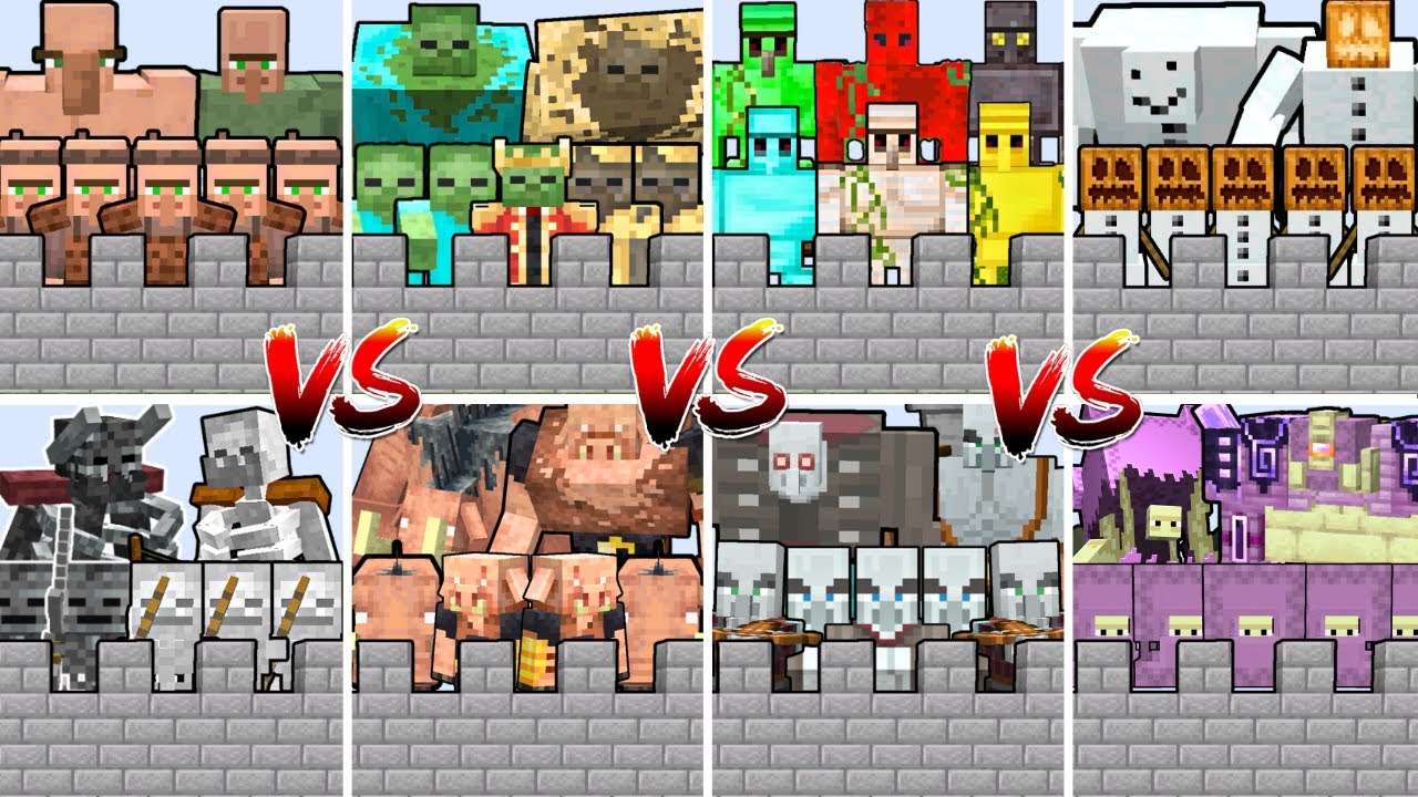 MOB ARMY CASTLES TOURNAMENT | Minecraft Mob Battle 1.19.2