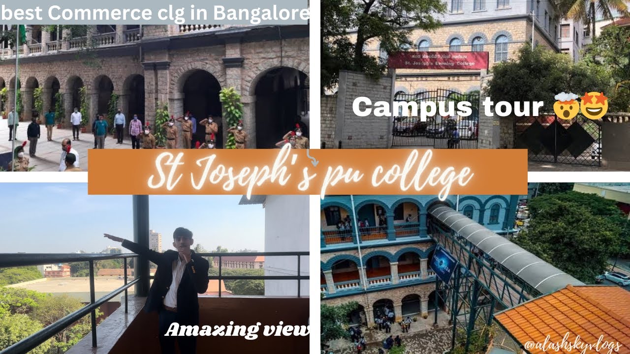 St Joseph’s PU college tour (bridge road , mg road ) | inside the compus ✨|| #sjpuc #commerceclg