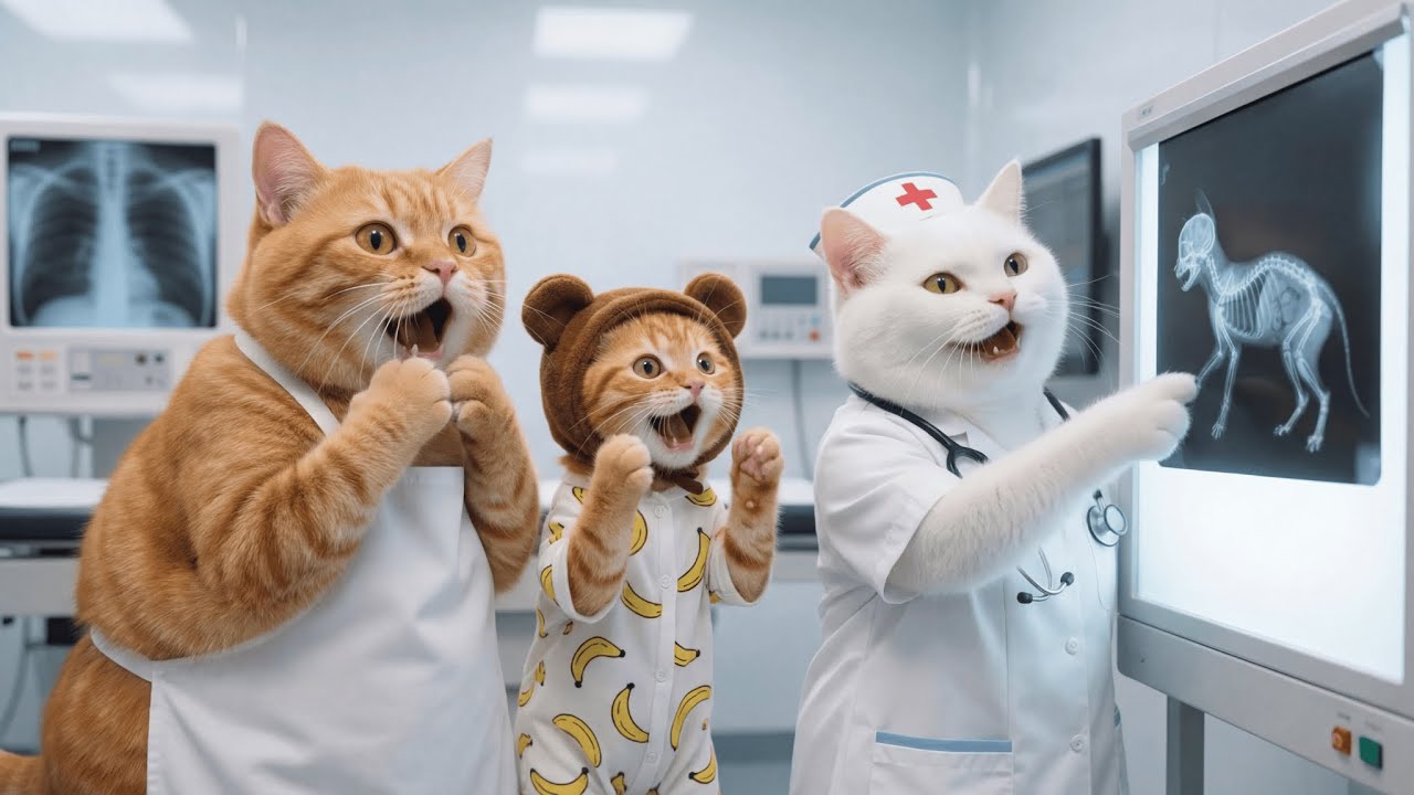 The Doctor Warned Ginger Kitten of a Hunched Back, So Mama Cat Worked Hard to Buy a Support Brace 🐱