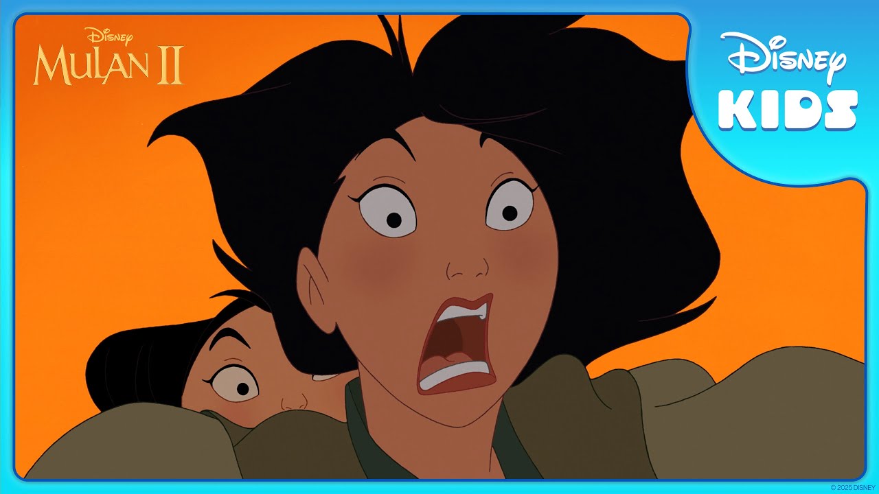 Mulan and Shang Try to Stop a Carriage Crash 🐎 🧺 | Mulan II | @disneykids
