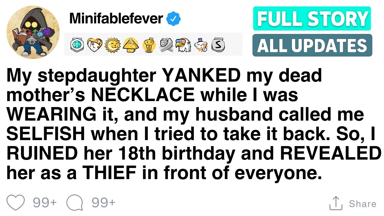 My stepdaughter YANKED my dead mother’s NECKLACE while I was WEARING it, [FULL STORY]
