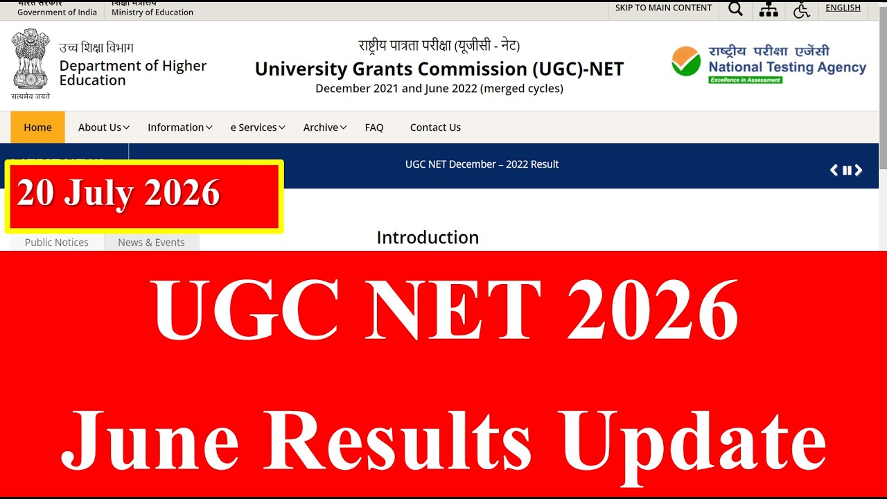 UGC NTA NET Results Update 2026 | NET June Exam 2026