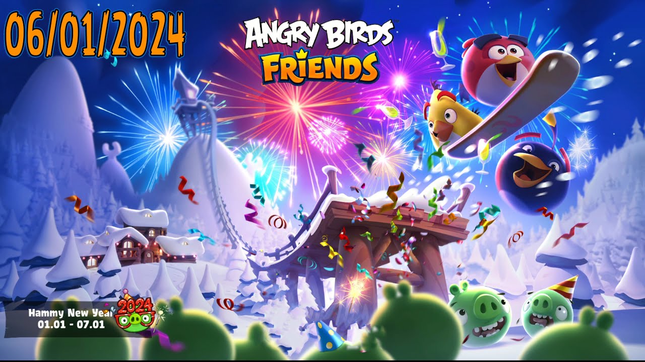 Angry Birds Friends |  Tournament This Week | Hammy New Year |  LEVEL 01- 10 | All 3 STARS | UHD 4K