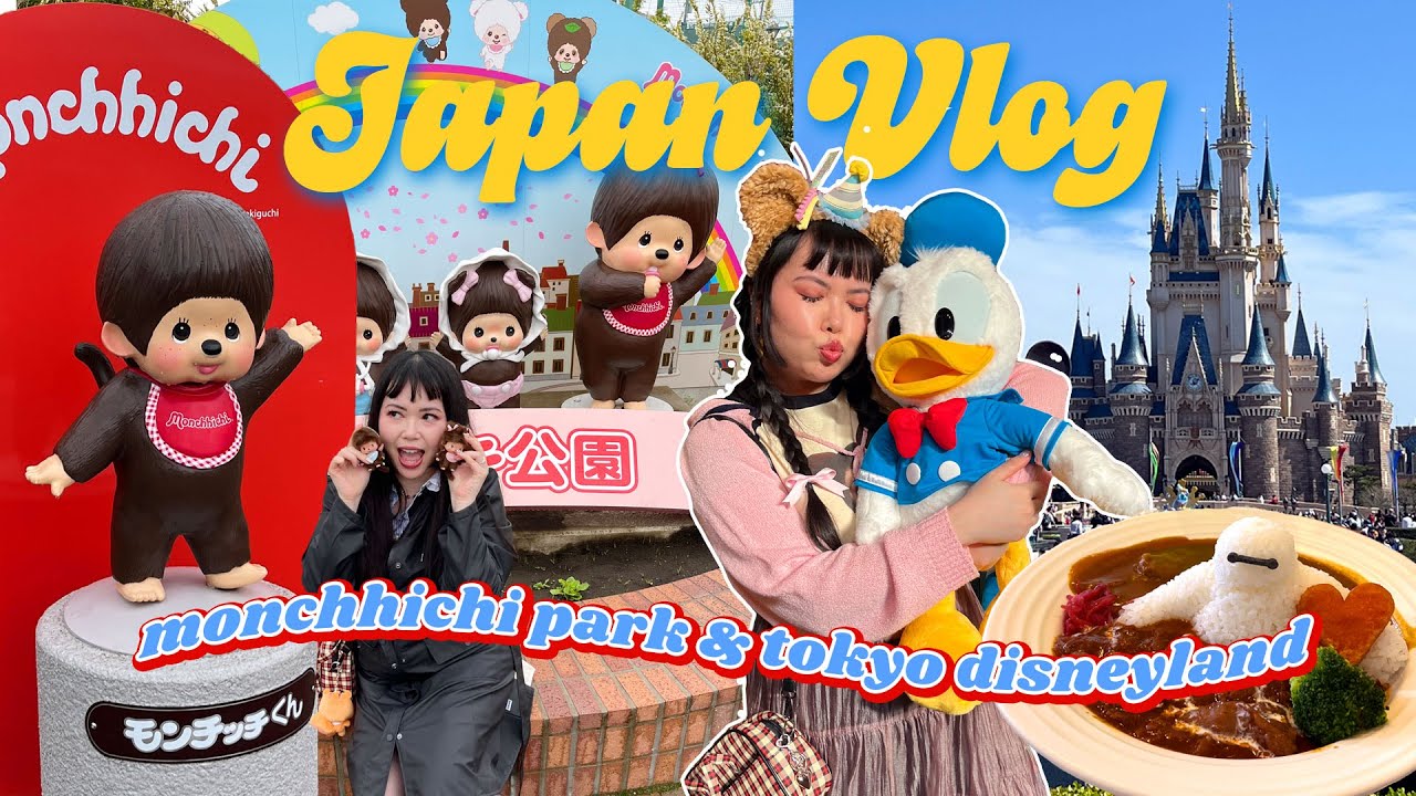 CUTENESS OVERLOAD IN JAPAN! Let's go to Monchhichi Park & Tokyo Disneyland!