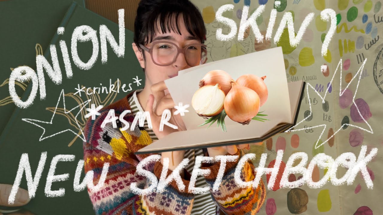 Starting a NEW SKETCHBOOK - made of ONION SKIN? 🧅 (#asmr sounds of crinkles!)