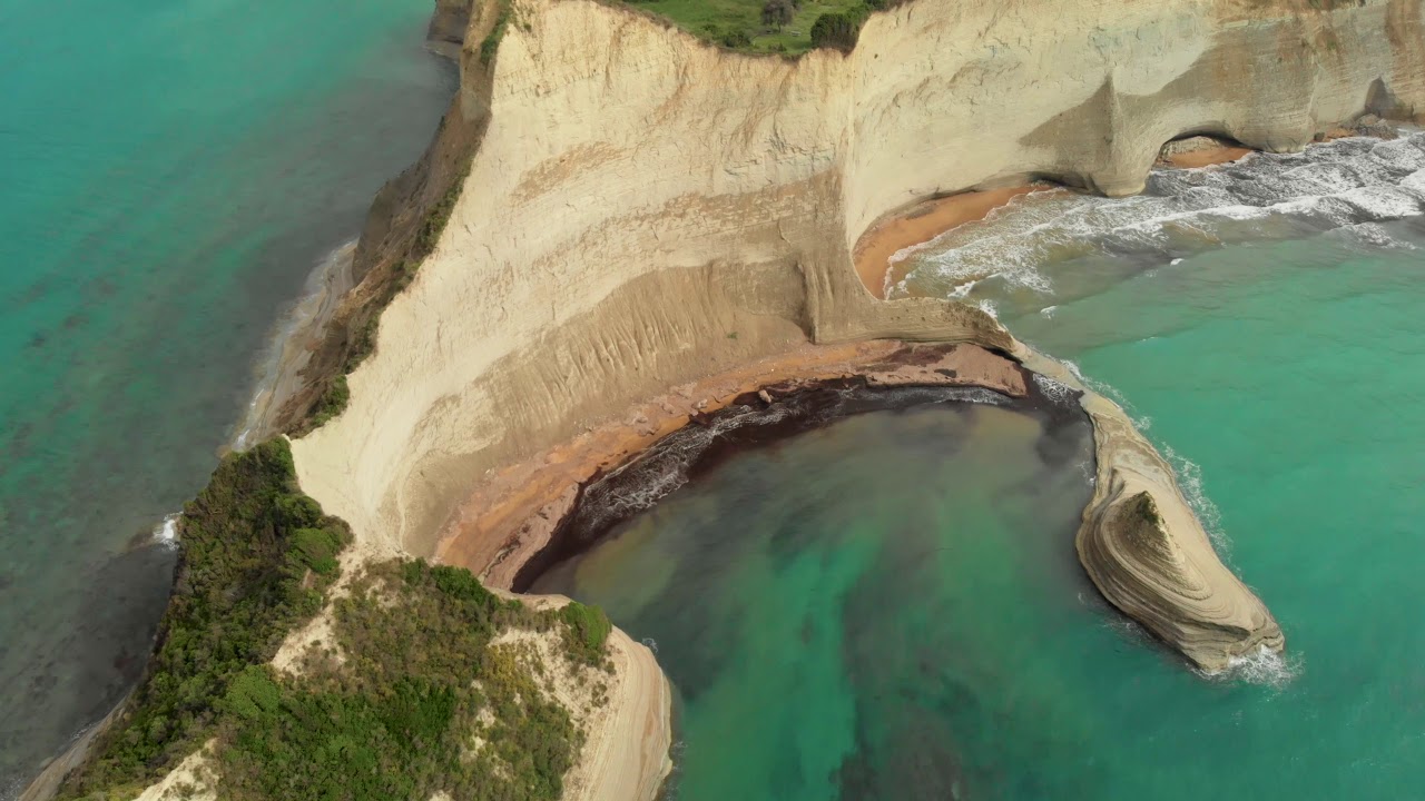 Cape Drastis, Corfu, Greece, drone video 4k