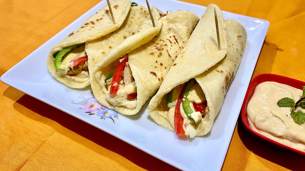 Chicken Shawarma।ইফতারের জন‍্য বানিয়ে ফেলুন সুস্বাদু মুরগির শমা আর শমা সস্‌ | খুবই সহজ এবং সুস্বাদু