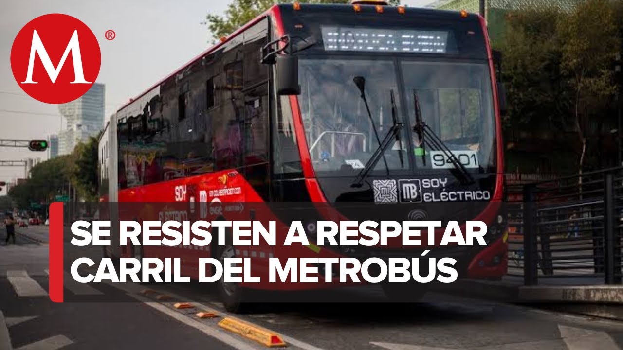 Infracciones por invadir el carril del metrobús han aumentado en CdMx