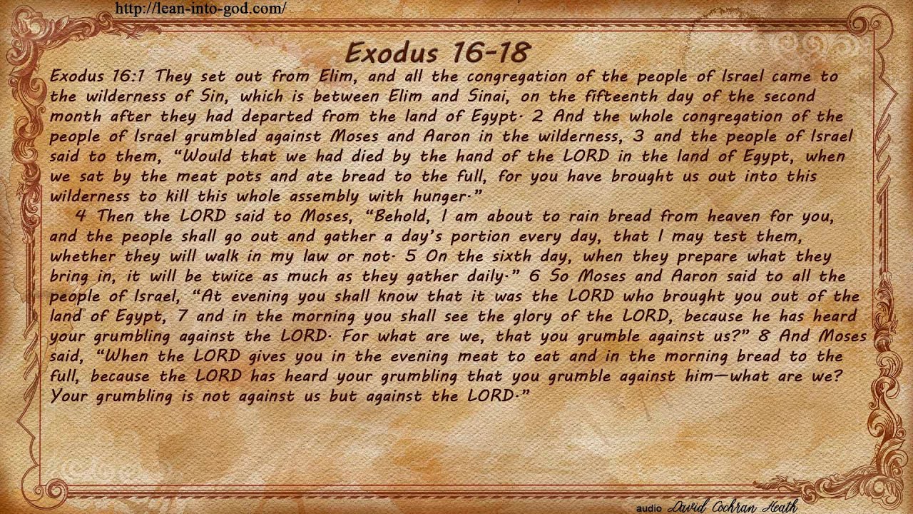 Exodus 16-18