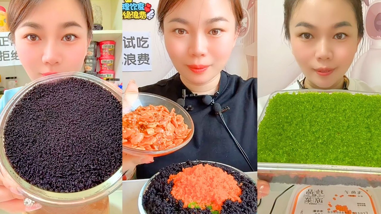 Homemade Chinese Fish Roe ASMR | Colorful Fish Eggs Eating | #196