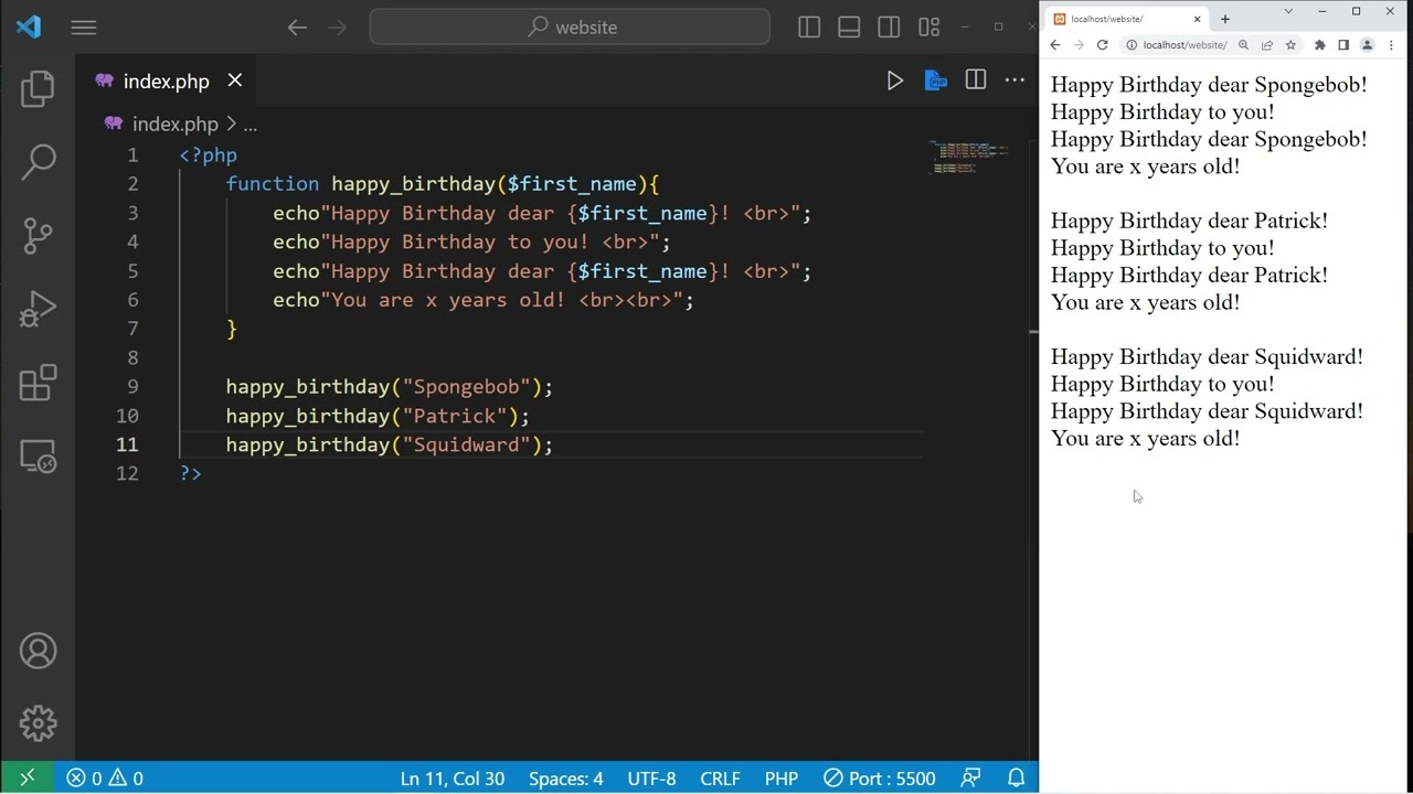 Объяснение функций PHP