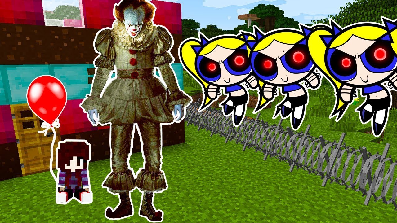 PALHA&Ccedil;O IT A COISA PROTEGE BEB&Ecirc; DO APOCALIPSE DE LINDINHA DO MAL MENINAS SUPERPODEROSAS no MINECRAFT