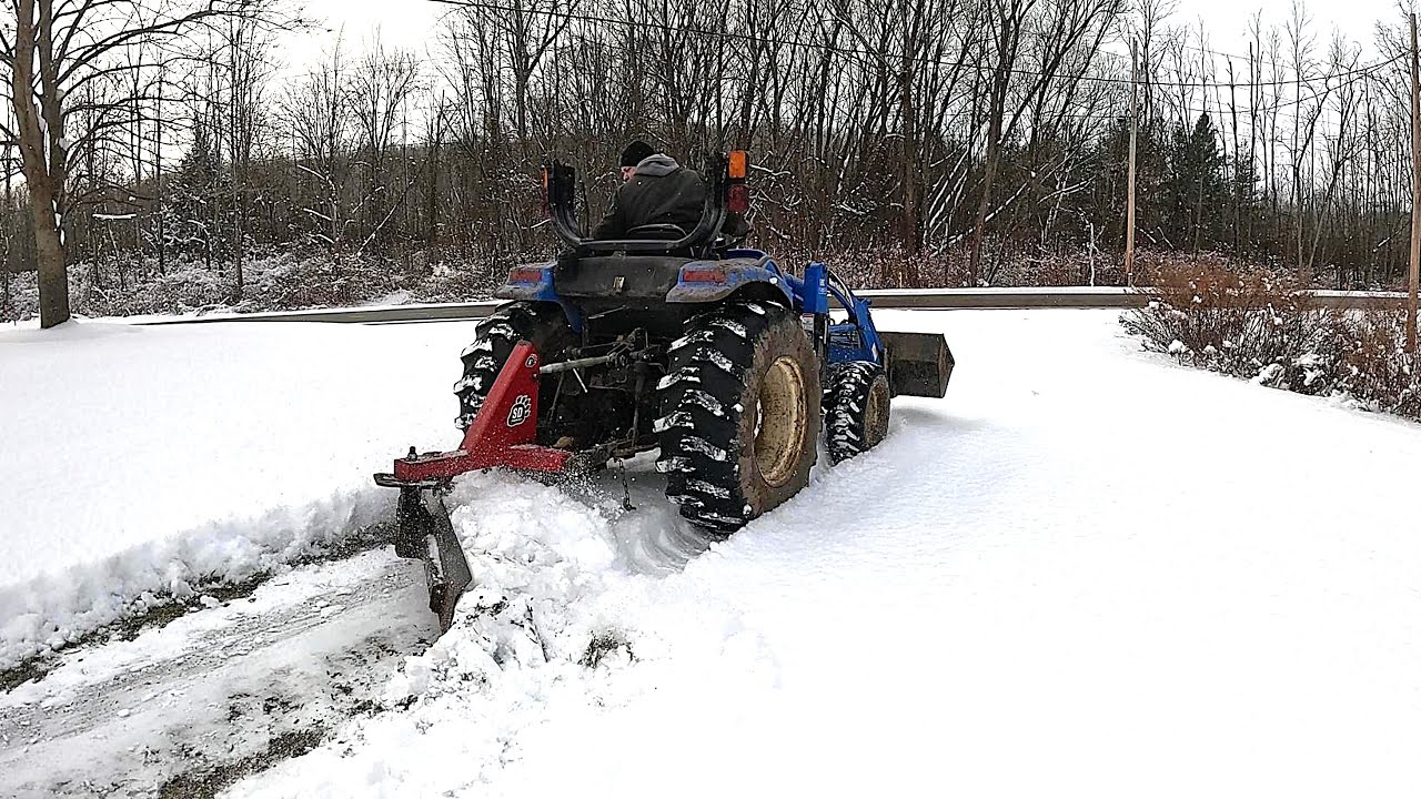 Snowplowing on our small beef/chicken farm in Upstate NY.