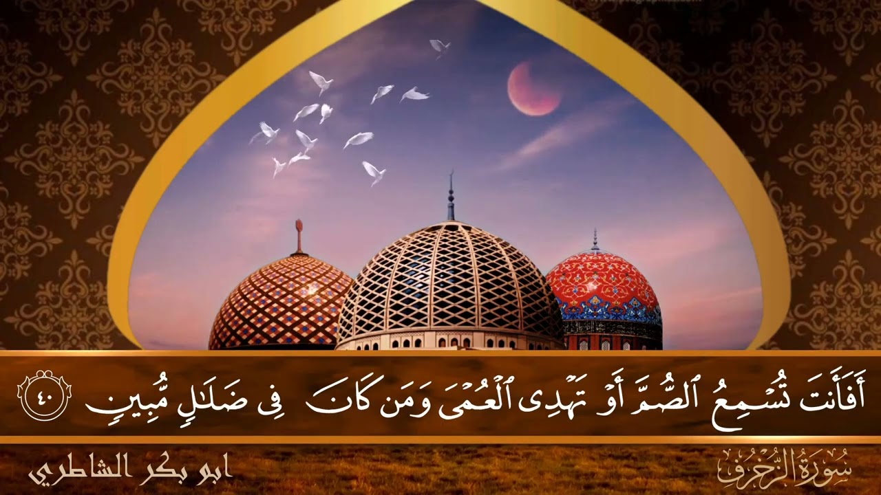 سورة الزخرف - جودة عالية - القارئ الشيخ  ابو بكر الشاطري