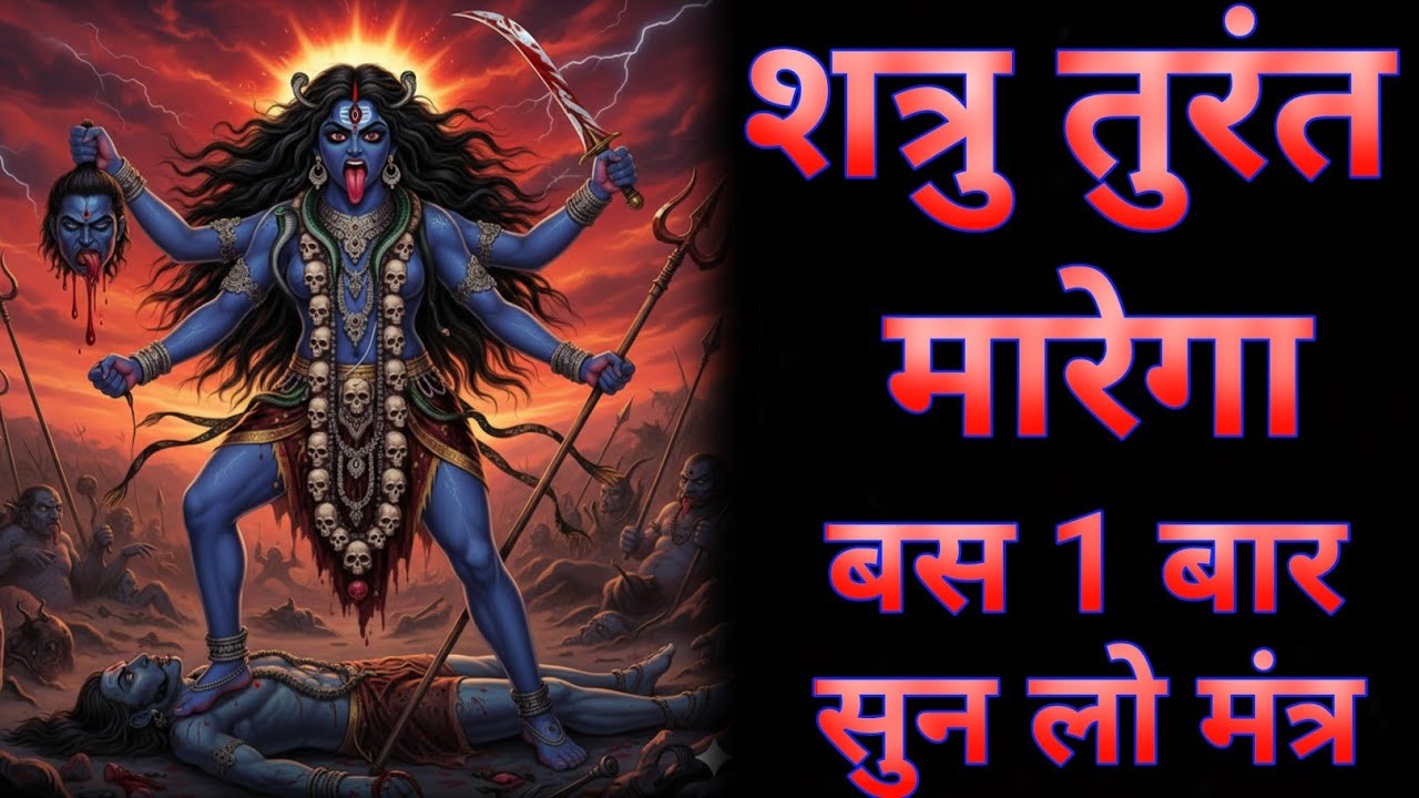 शत्रु नाशक माता काली का यह मंत्र एक बार सुन लो शत्रु आपसे दूर भागेगा #kalimantra 