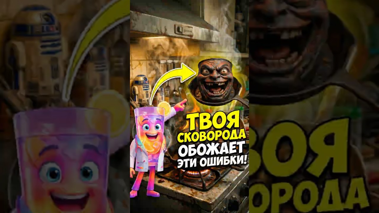 Сковорода мечтает чтобы вы её испортили #кухня #юмор