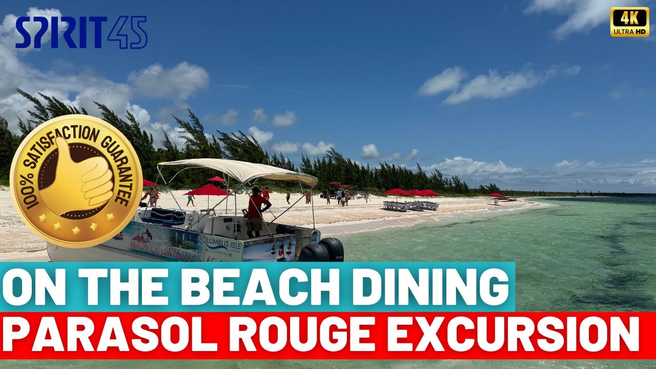 Parasol Rouge - On the beach Dining - Excursion incroyable à Columbus Isle