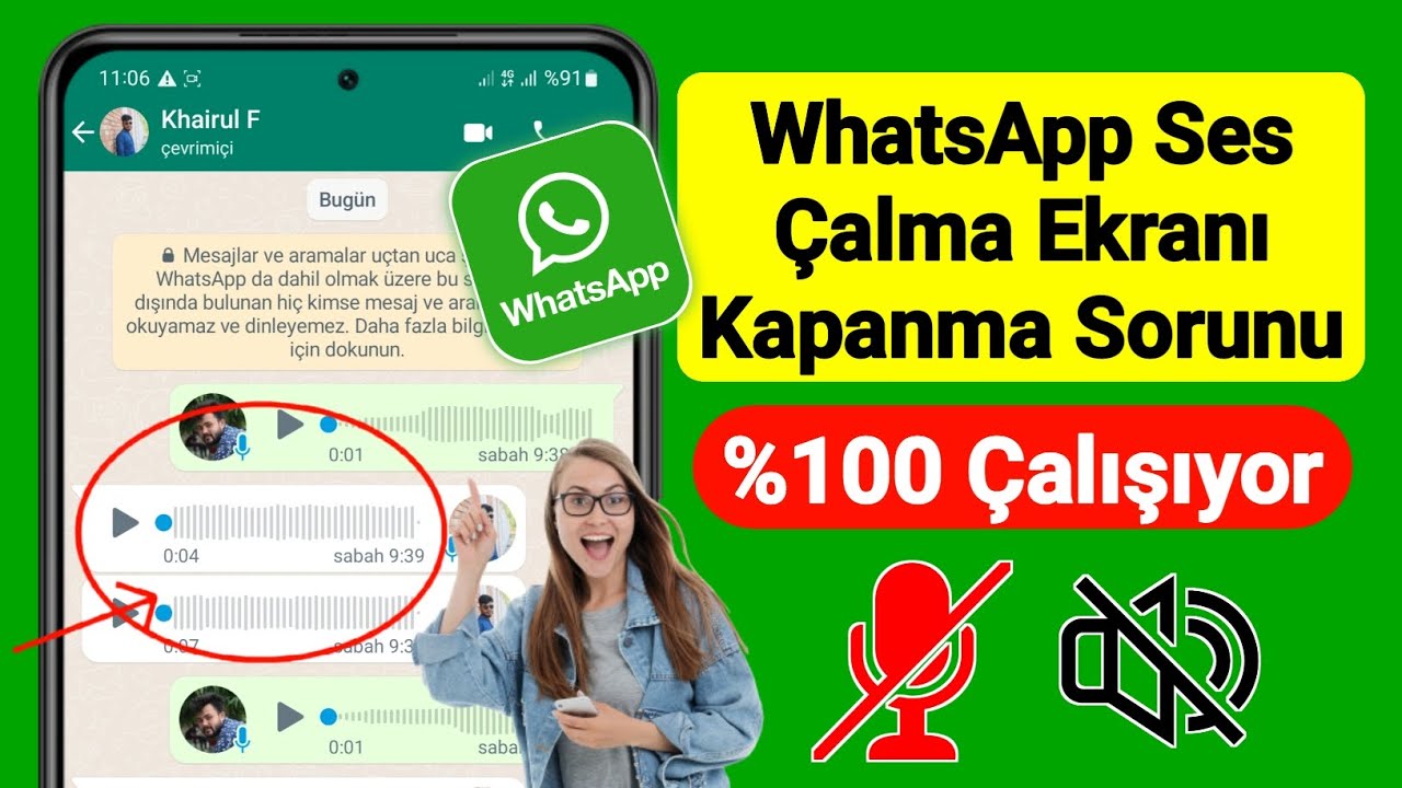 WhatsApp Ses Çalma Ekranı Kapatma Sorunu | WhatsApp Sesli Masaj Ekranı Kapalı