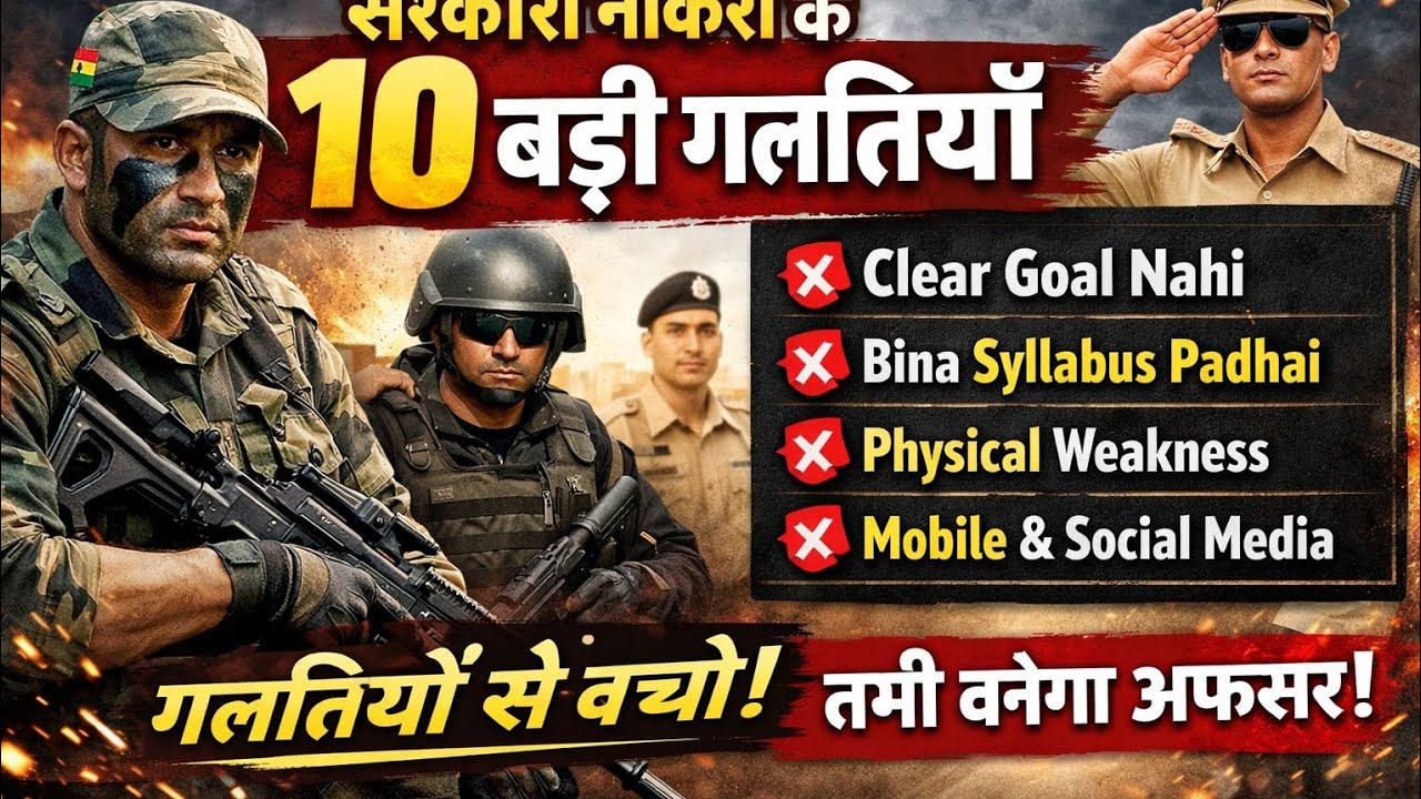 10 बड़ी गलतियां जिसके कारण सिलेक्शन नहीं होता!#sarkarinaukri #capf #armybharti 