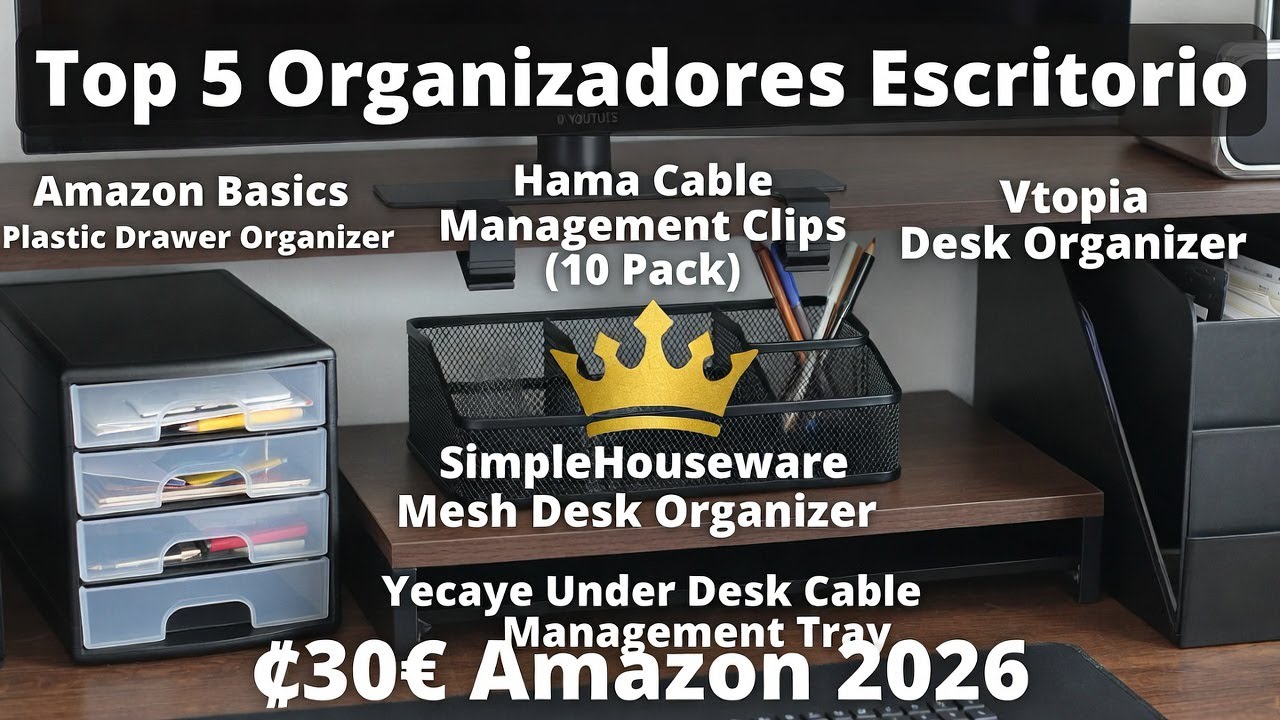 Los 5 Mejores Organizadores de Escritorio y Cable Management por menos de 30€ Amazon 2026 🗄️✨