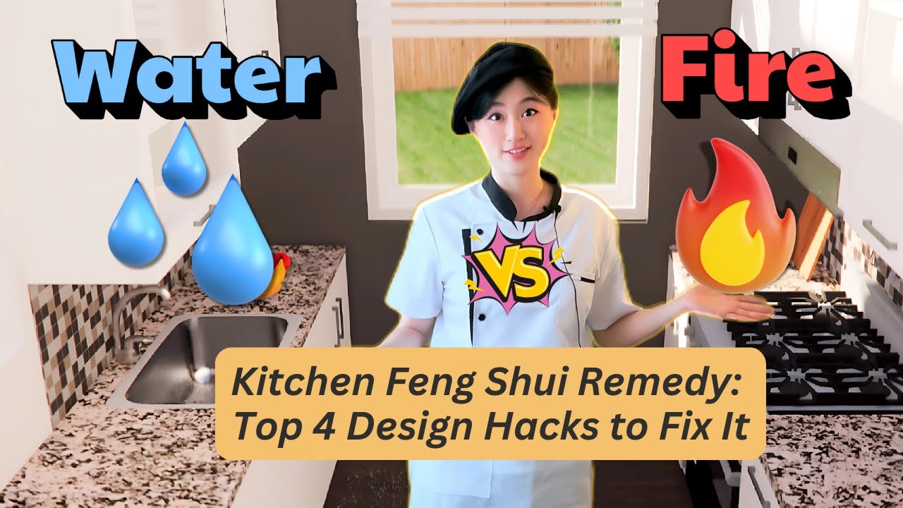 FIRE 🔥 vs WATER 💧CLASH in Your Kitchen? TOP 4 Feng Shui Design Hacks to Fix It NOW