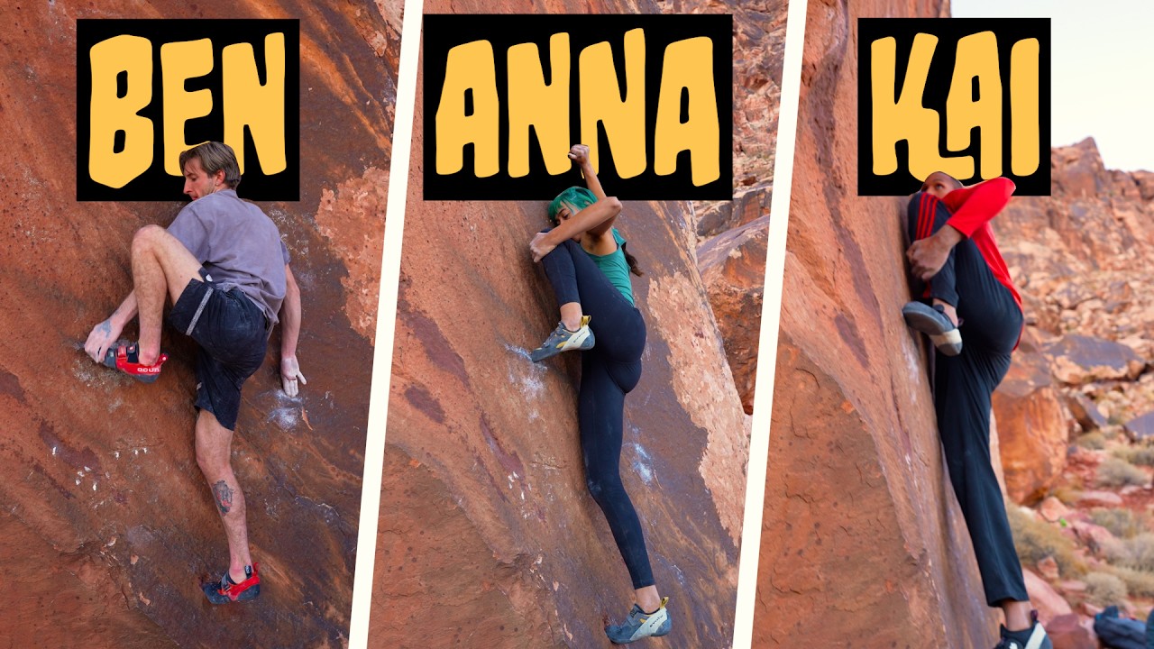 Climbing the (nearly) IMPOSSIBLE slab in Red Rocks 🤯 with Kai Lightner & Ben Hanna