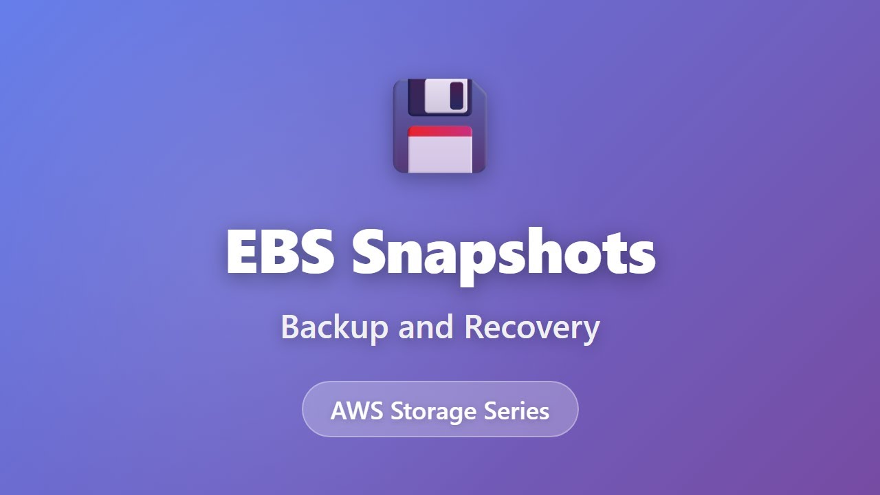 EBS Snapshots: Backup and Recovery Tutorial for Beginners | AWS Storage Series