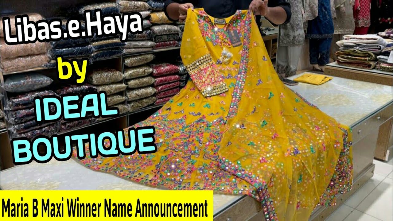IDEAL BOUTQIUE *LOW PRICE* Party Wear Dress|Maxi|Maria B|Short Frock|Kashee Sharara-Muntaha Official