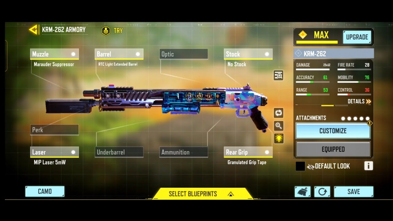 Best KRM 262 Gunsmith in CODM | One Shot Kill Shotgun | Season 6 Cod Mobile