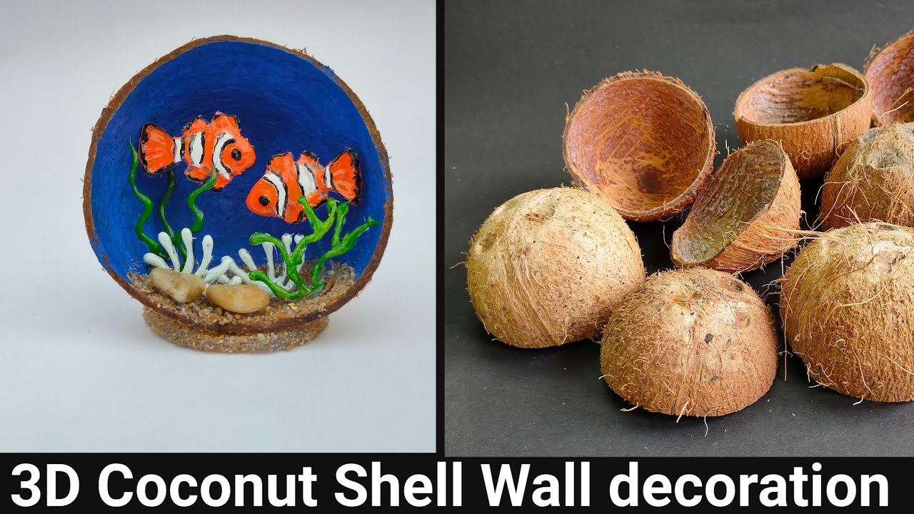 Coconut Shell Wall decoration Ideas/ Coconut Shell Wall hanging/ Coconut Shell Craft Ideas (Easy)