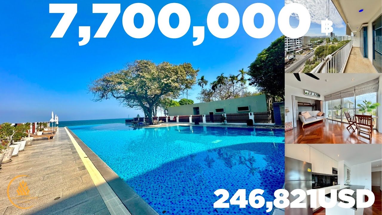 7,700,000THB(246,821USD)🎥Stunning Mountain View 2 Bedrooms Condominium At Baan Suan Rim Sai Hua Hin 
