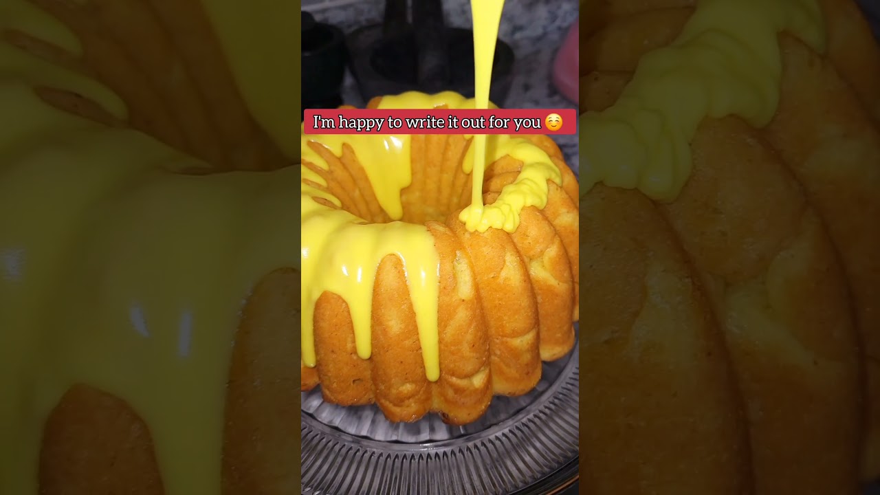 Lemon Glaze #recipe pairs with my #lemon Buttermilk #poundcake #youtubeshorts
