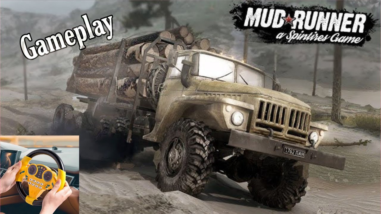 MudRunner Gameplay For Pc | Steering Wheel Playing | Best Offroad Game Android, Pc #gaming #trending