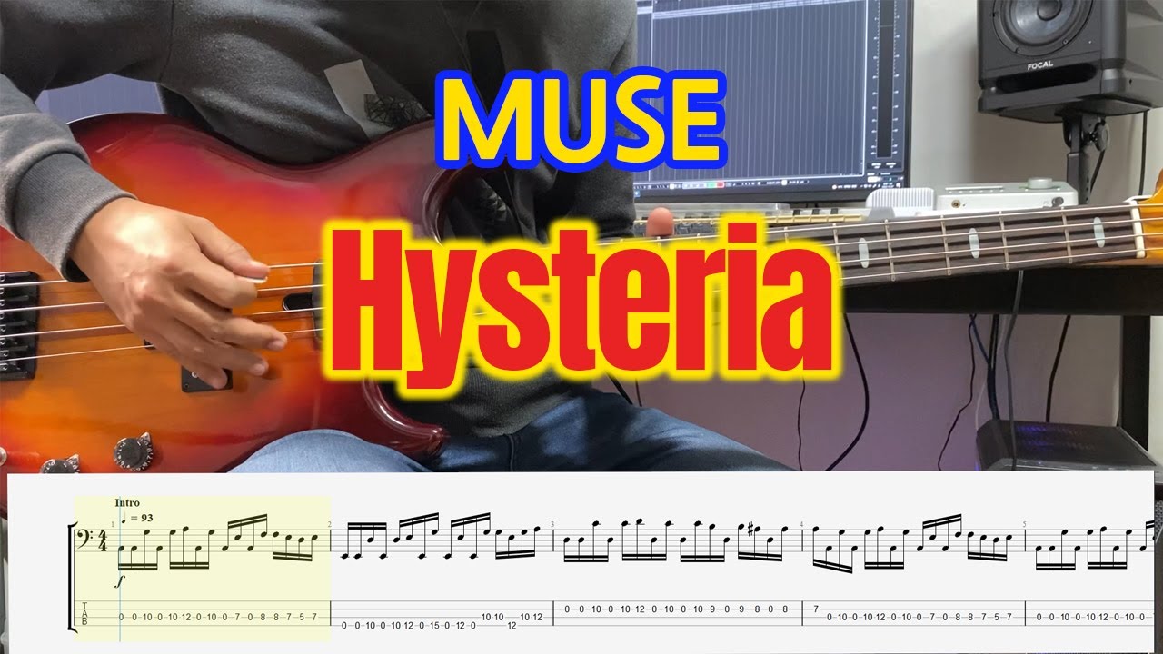MUSE - Hysteria (Bass Cover with Tabs)