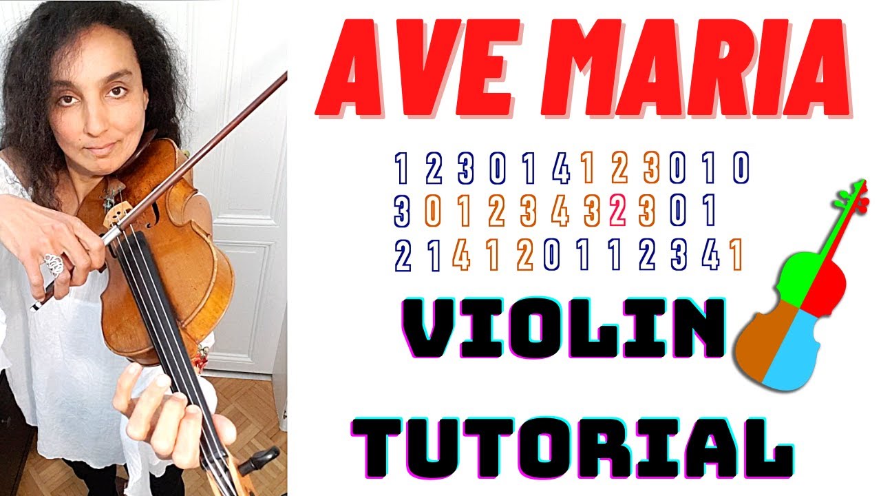 Ave Maria 🎻  Johann Sebastian Bach & Charles Gounod 🎻  Violin Tutorial With Color Coded Strings