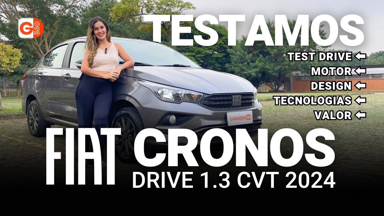 TESTE FIAT CRONOS DRIVE 1.3 CVT 2024: CONHEÇA TODOS OS DETALHES DO MODELO E A NOSSA AVALIAÇÃO!