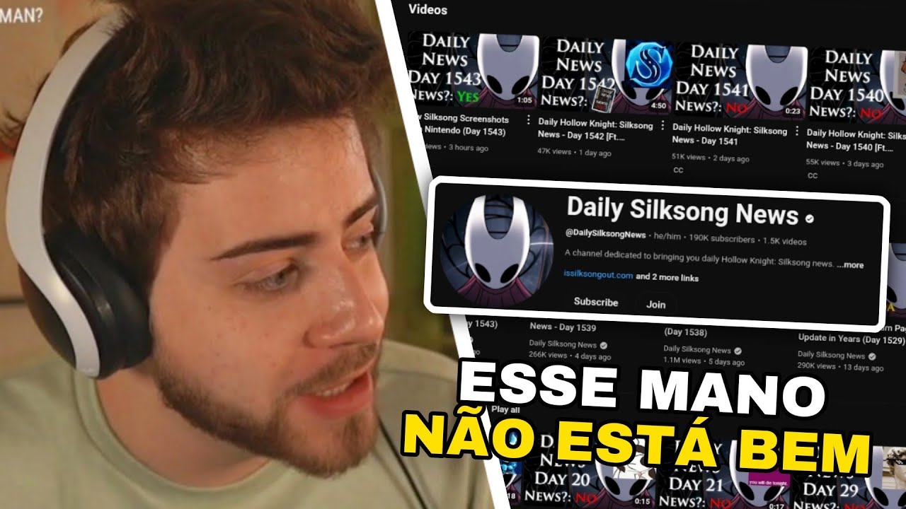 Cellbit reage a um F&Atilde; M&Eacute;DIO de Silksong P&Oacute;S AN&Uacute;NCIO do jogo