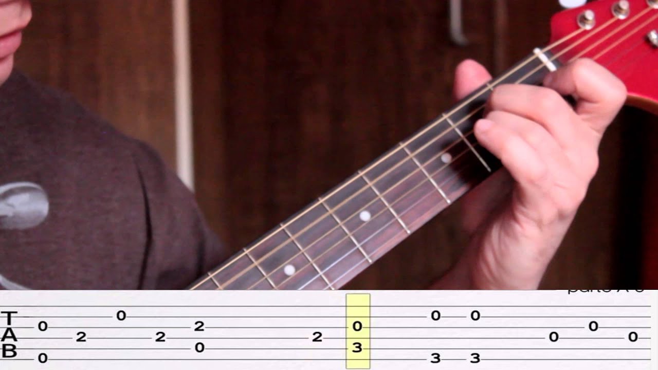 Yesterday Gitár Lecke Fingerstyle TAB
