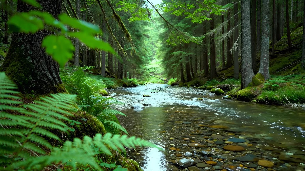 Forest Ambience | Birds Singing & Beautiful Stream Sounds for Peaceful Sleep,Deep Rest,Medicine ASMR