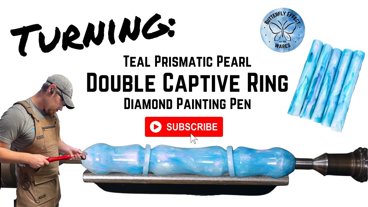 Turning a Double Captive Ring Diamond Painting Pen
