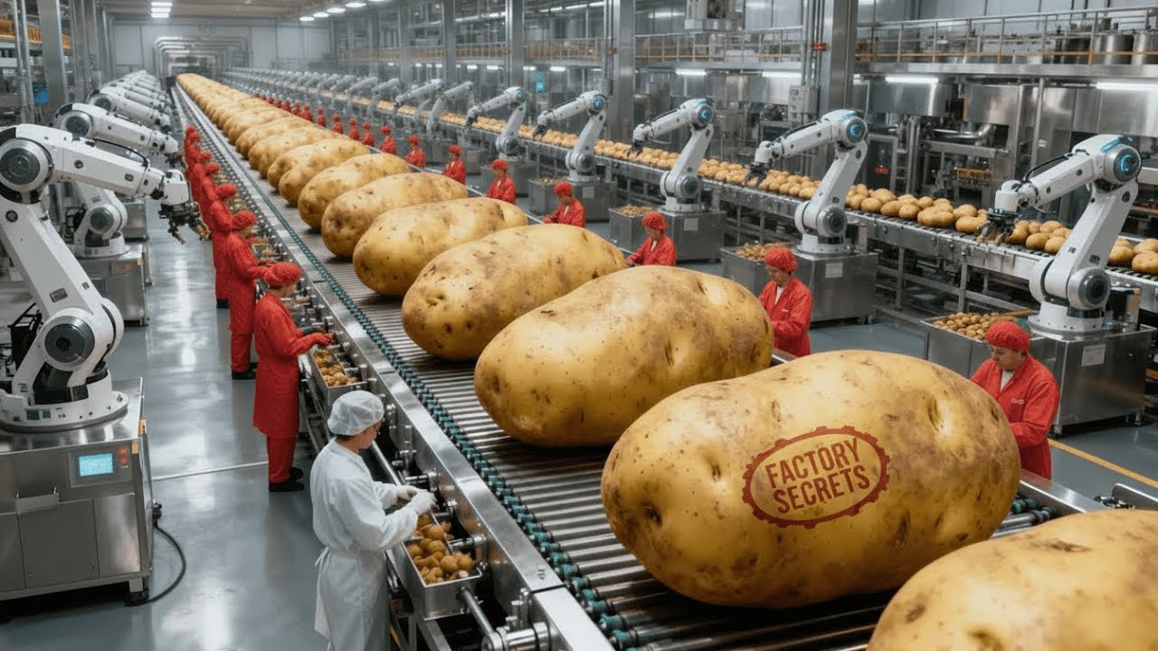 Inside a Modern Potato Chip Factory &ndash; How Whole Potatoes Become Crispy Snacks (Full Process)