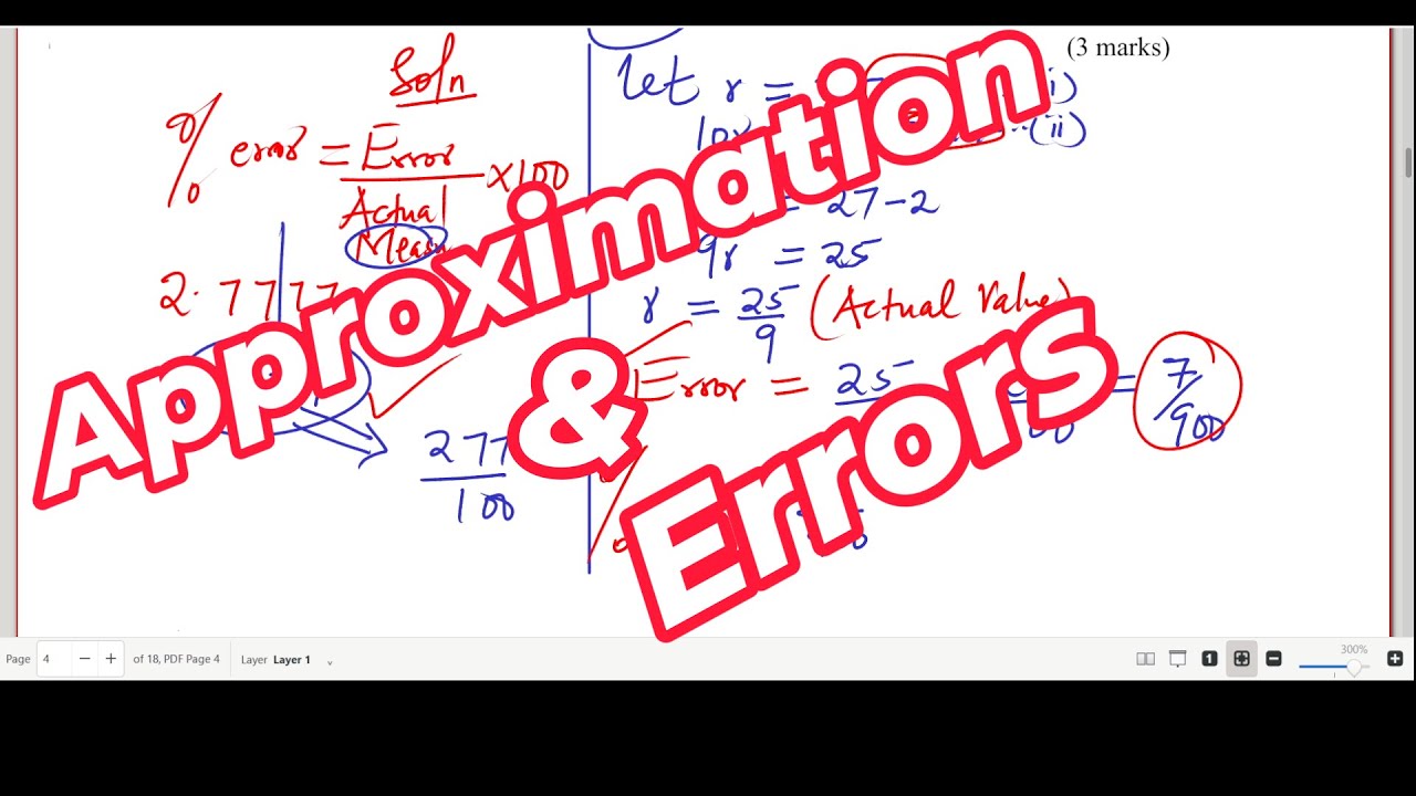 APPROXIMATION & ERRORS