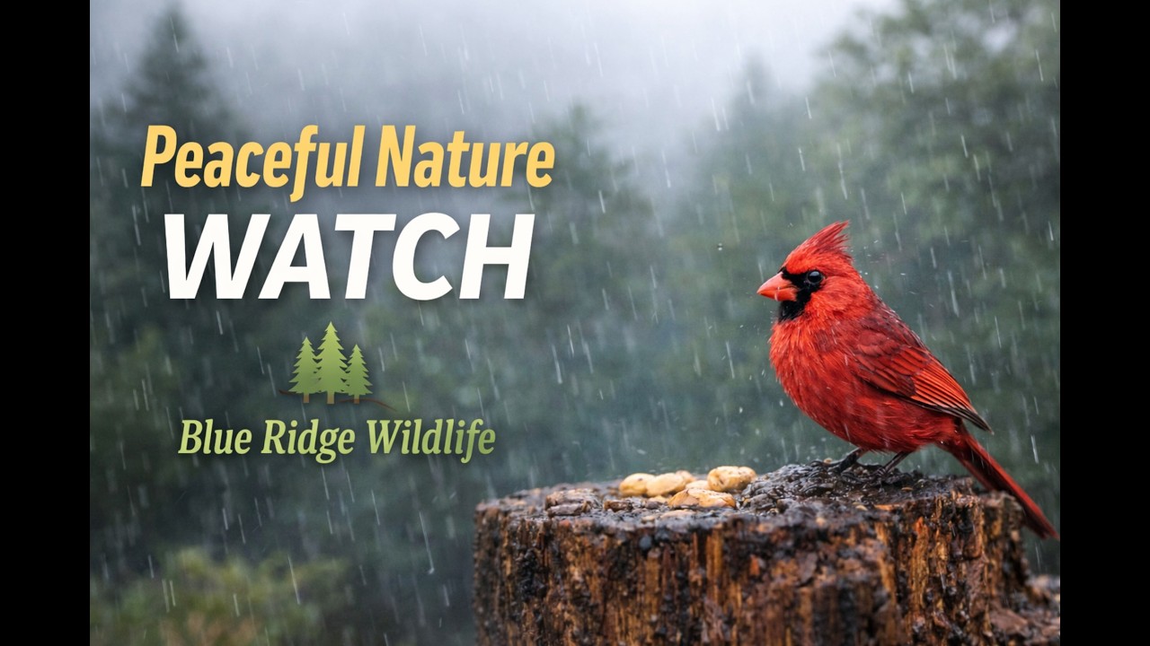 Rain on the Mountain | Live Stump Cam | Asheville NC #wildlife