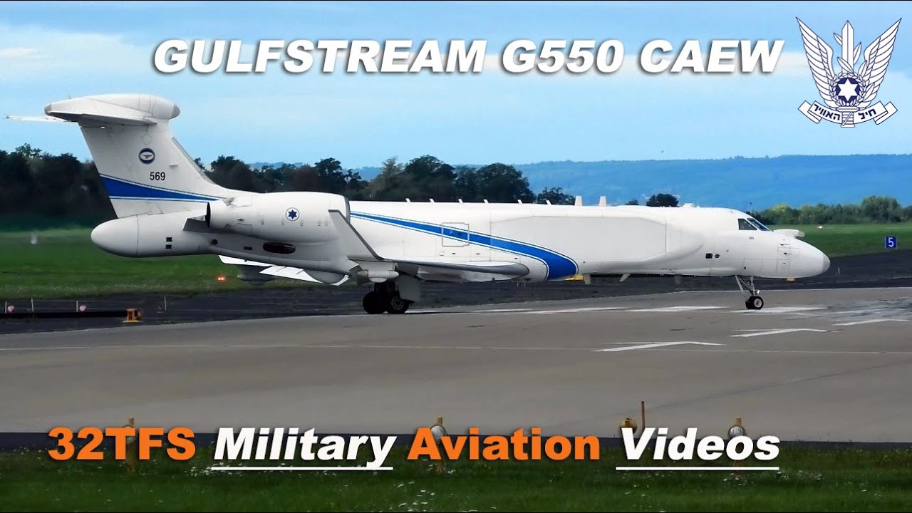 [4K] Israeli Air Force Gulfstream G550 takeoff at Norvenich Air Base Germany (ETNN)