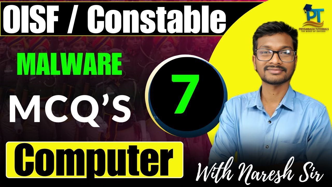 COMPUTER OISF/Dist. Constable 2025 |MALWARE MCQ'S | Naresh Sir |day 7| #oisf #computer #constable