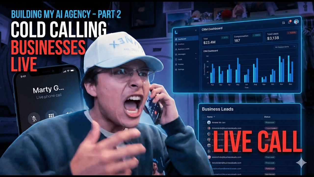 Building My AI Agency &ndash; Part 2: Cold Calling Businesses LIVE