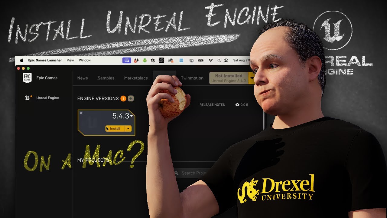 Установка Unreal Engine 5 на Mac