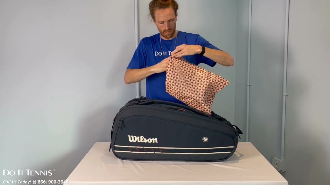 Wilson Roland Garros Session De Soiree Super Tour 9 pack Tennis Bag Dark
