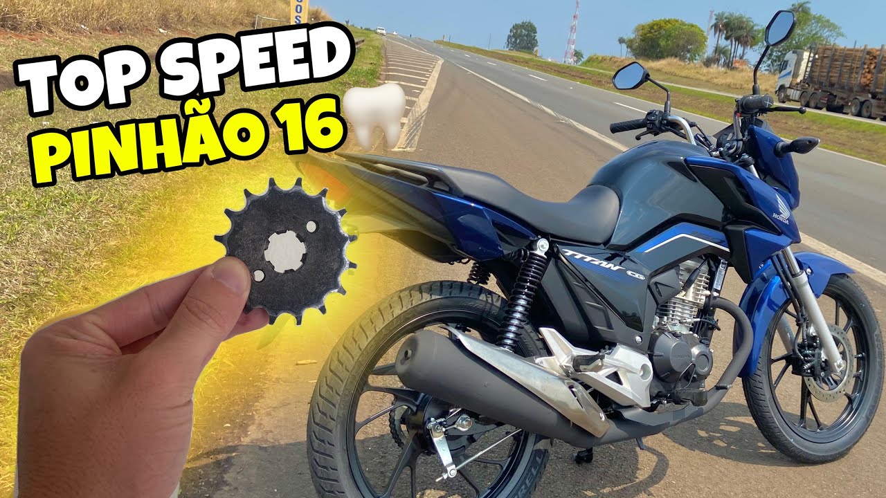 COLOQUEI PINH&Atilde;O 16 na TITAN 160 2024 😱 TOP SPEED